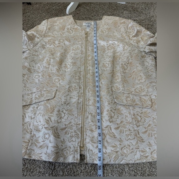 VTG 90s Bob Mackie Studio Gold Brocade Jacket sz 22W - Picture 8 of 9